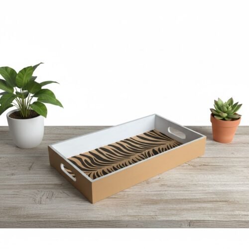 Bandeja Retangular Estampa Animal