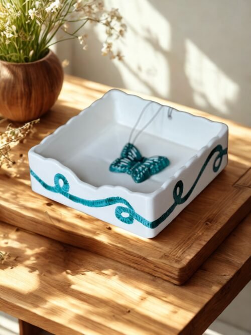 Porta Guardanapos G cru e cores