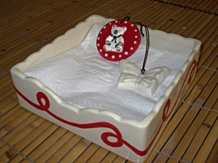 Porta Guardanapos G Natal Vermelho