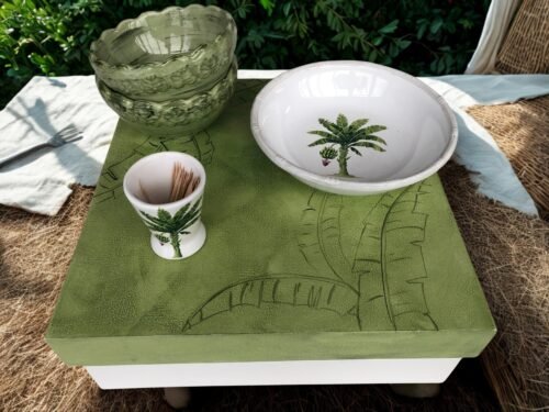 Caixa de Presente com Cerâmicas tema Bananeira