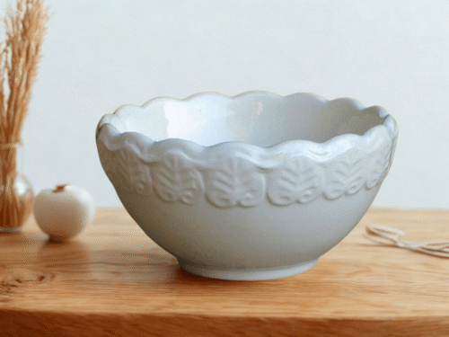 Bowl com relevo de folhinhas na borda - Coleção Luberon